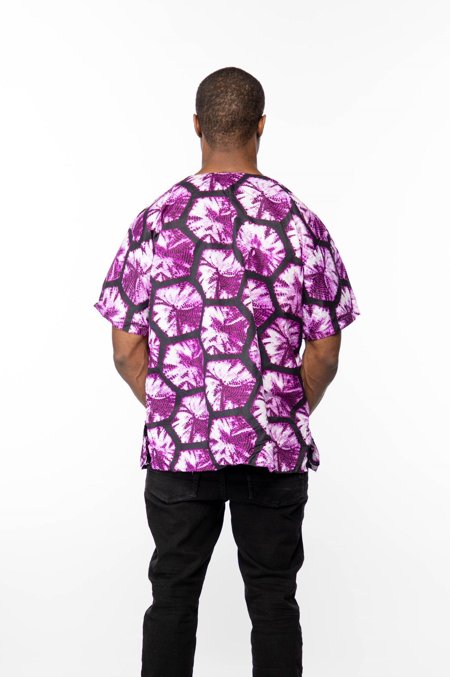 Purple Honey Comb Dashiki