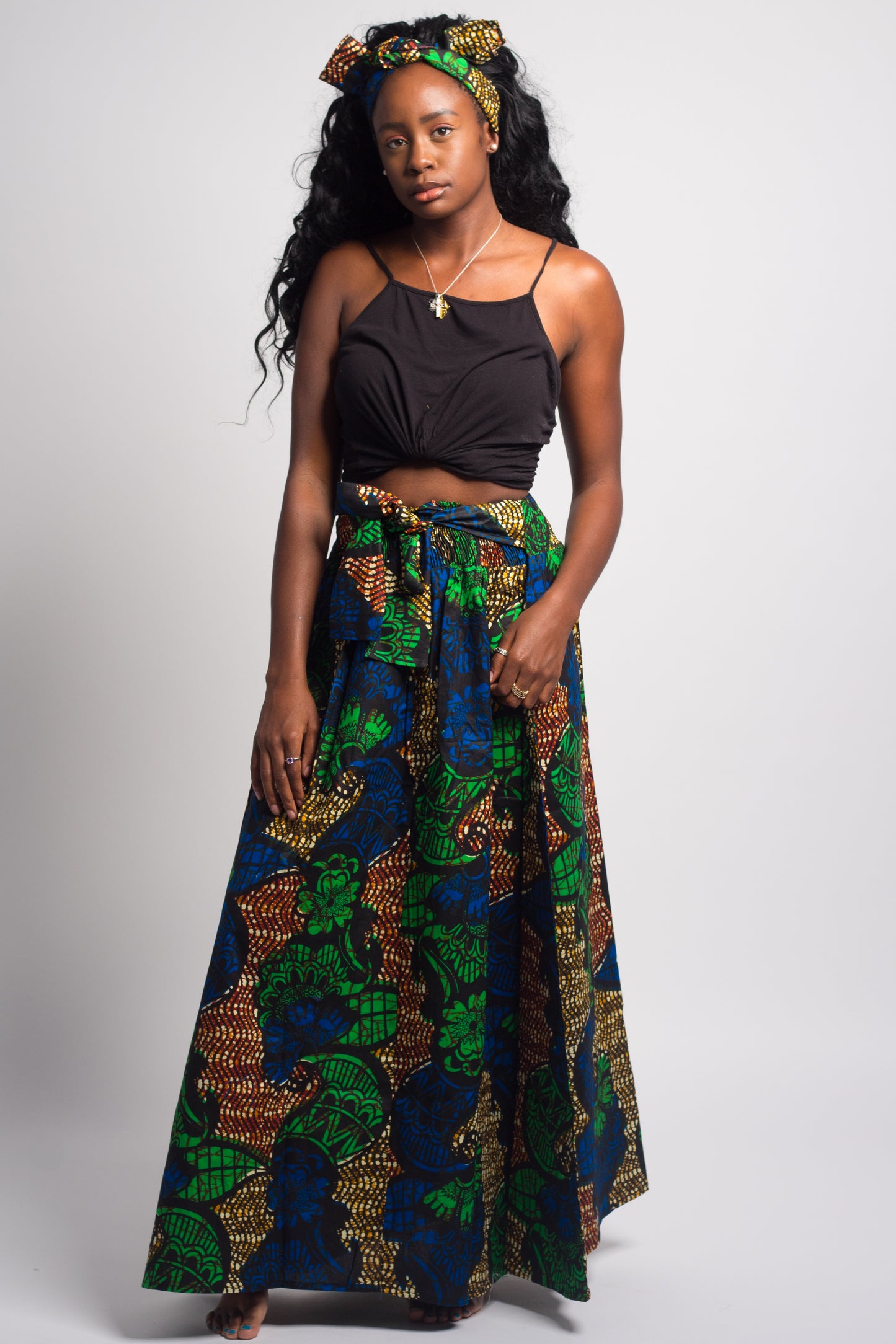 Tribal Print Skirt (Earth Tone)