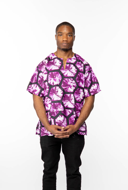 Purple Honey Comb Dashiki